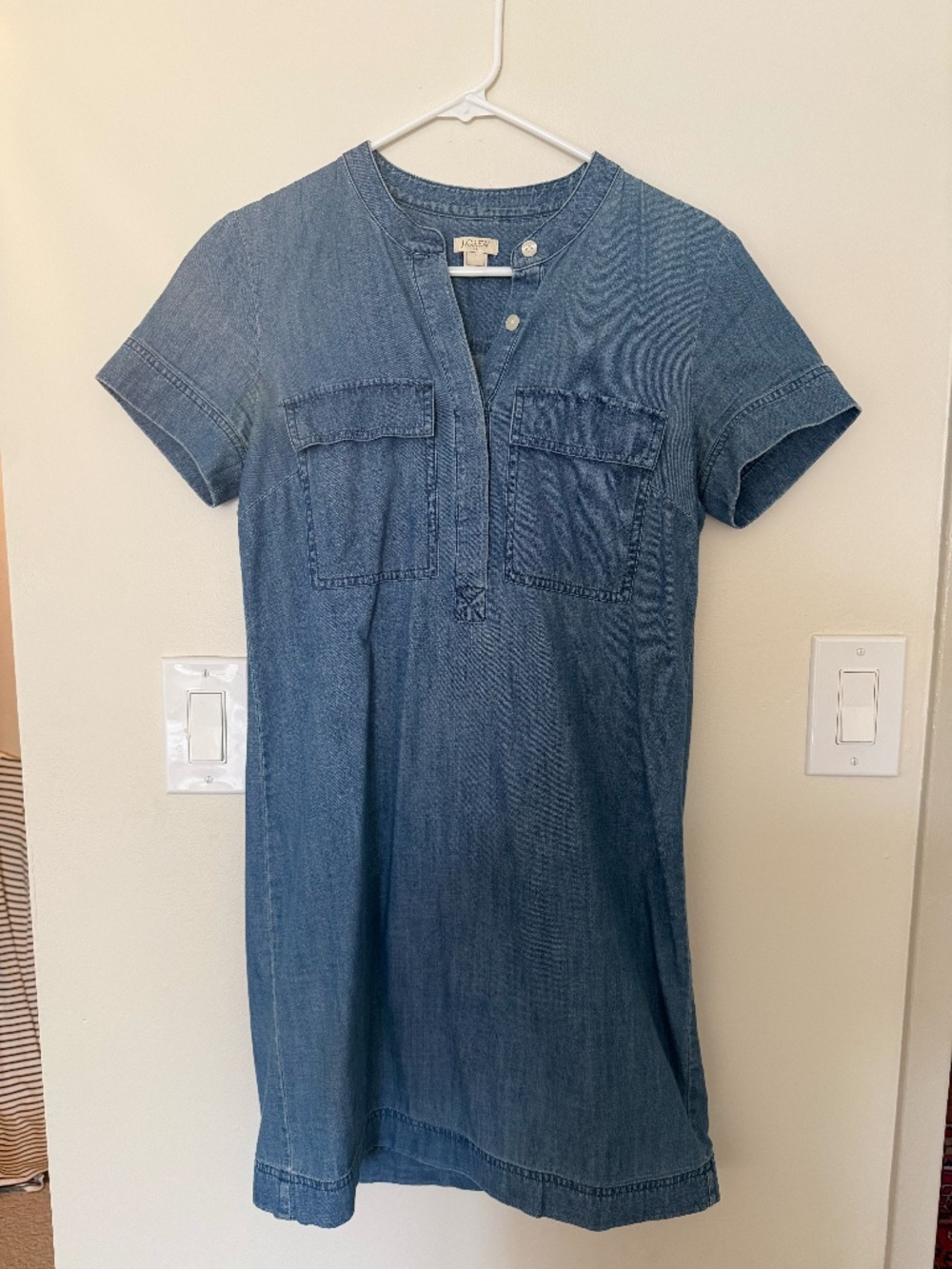 J Crew Denim Chambray Mini Dress